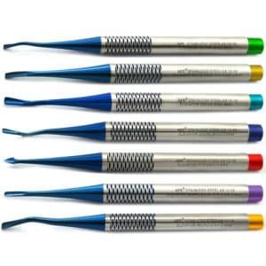 Precision dental elevators for efficient tooth extraction and oral surgery.