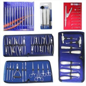 High-quality dental instruments kit for professional dental care and procedures.