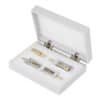 Precision dental scaler tips set for professional dental care and hygiene.